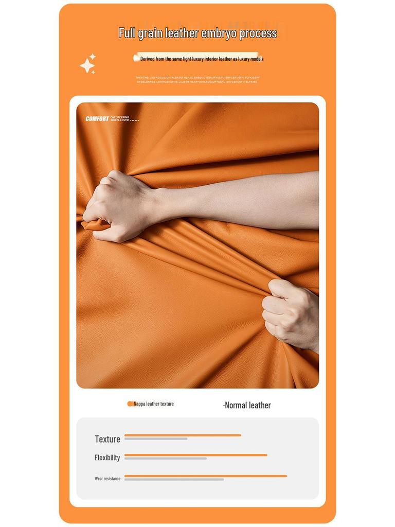 Ultra-Thin Genuine Leather Steering Wheel Cover for Chery Tiggo & Arrizo Models