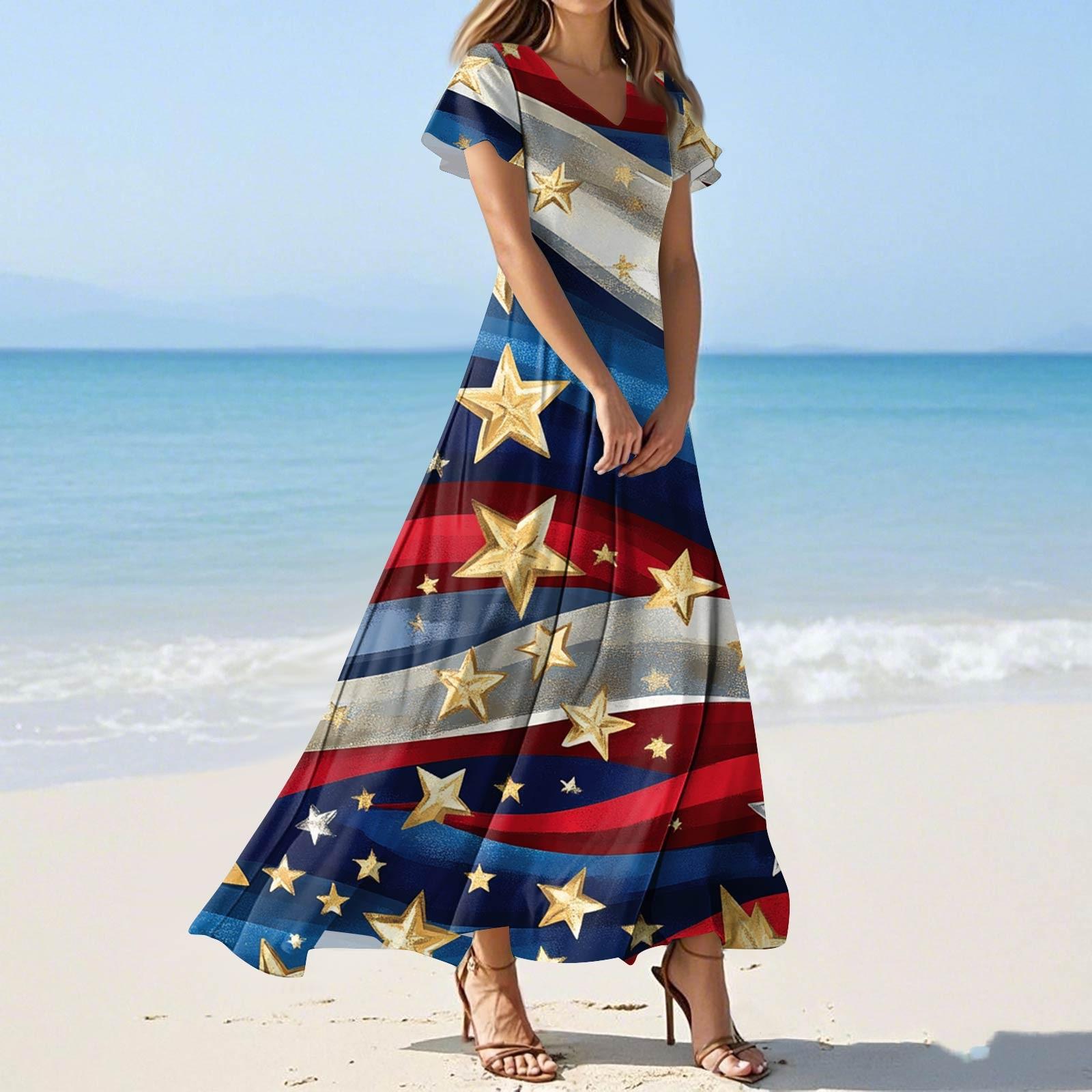 

Женские летние повседневные модные платья с принтом и короткими рукавами и V-образным вырезом XL