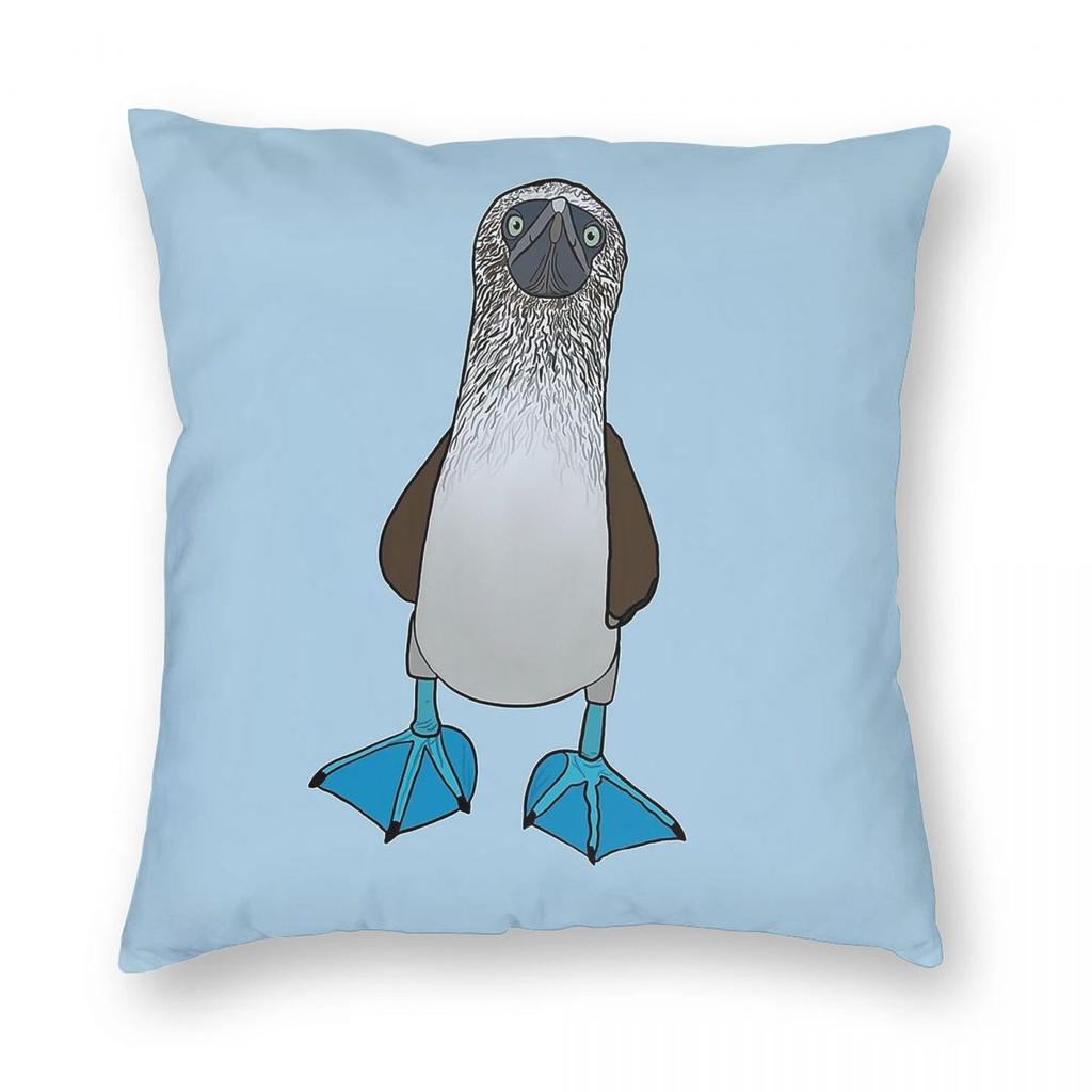 Blue Footed Booby Sula Nebouxii Square Pillowcase Polyester Linen Velvet Pattern Decorative Throw Pillow Room Cushion Cover