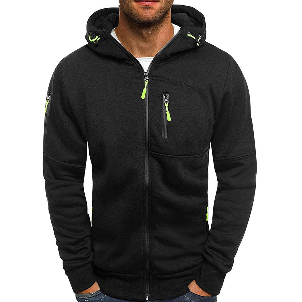 Män Casual Camouflage Sport Sweatshirt Långärmad dragkedja Hooded Jacket Coat