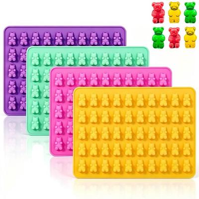 Bandejas de Moldes para Gomitas de 50 Cavidades Formas de Oso Molde para Pudín Moldes para Caramelos de Alta Calidad Herramientas de Cocina