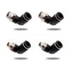 AIMOONSA - Pack 4 Raccords Pneumatiques Rapides Mâles 8 Mm (2×8mm×1/4", 2×8mm×1/8") Noir