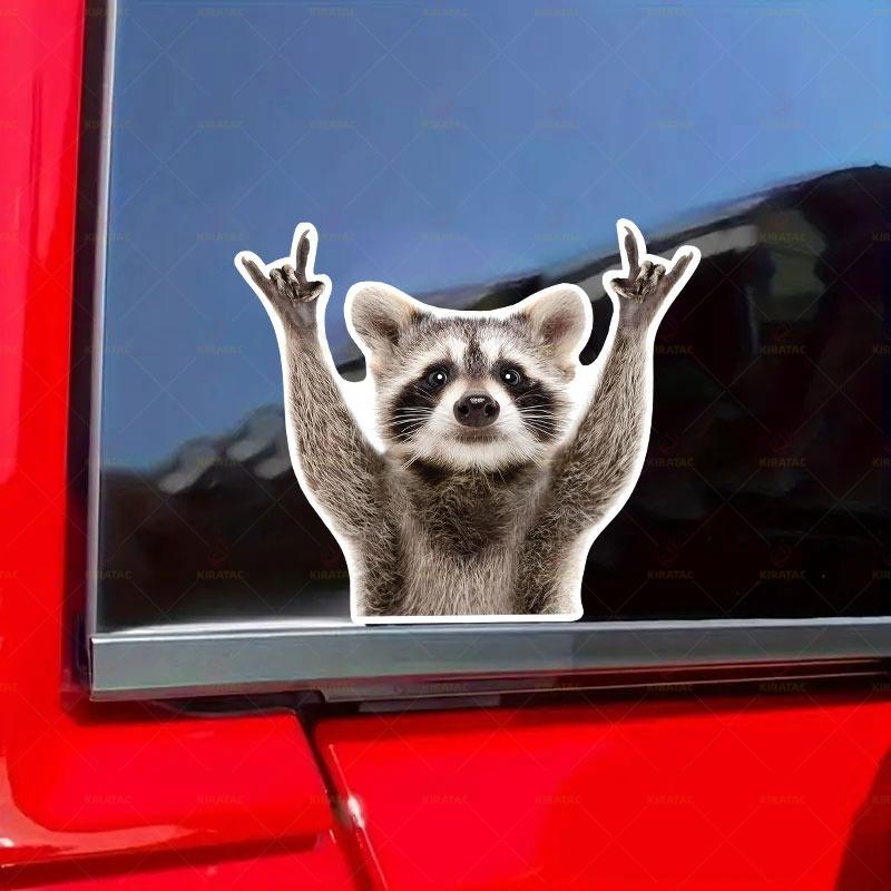 1pc Rock Raccoon Motorcycle Stickers Waterproof for Motorcycle Fairings Fuel Tanks Car Windows Scooters Universal Vinyl Decals