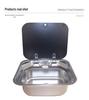 RV Folding Stainless Steel Washbasin Sink with Lid