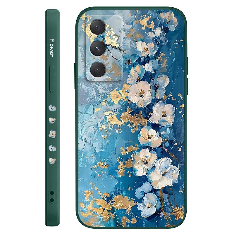 

Gold Leaf Flower Phone Case For Samsung Galaxy A17 A55 A35 A25 A15 A56 A36 A26 A16 A06 A05 A05S A54 A34 A24 A14 A04S A04E 4G 5G Samsung A14 4G(5G)
