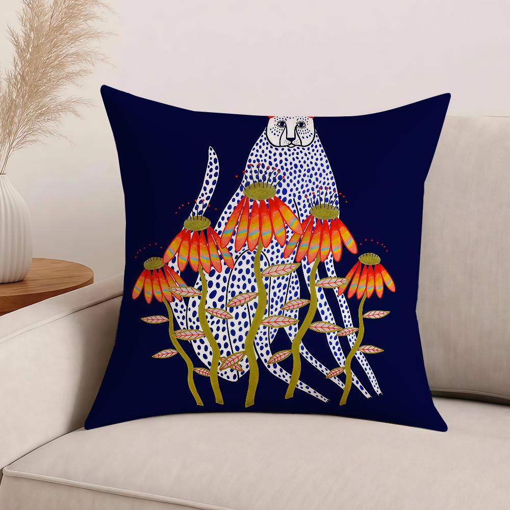 Art Geometric Animal Pattern Pillow Case Office Cushions Suitable For Sofa Car Bedroom Decorative Cushion Cover