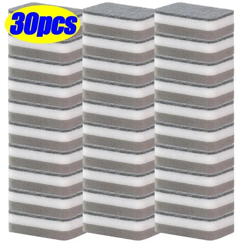 5-50PCS Double-sided Cleaning Sponges Magic Super Absorbent Pan Pot Dishwashing Scouring Pad Wipe Household Kitchen Clean Amagi