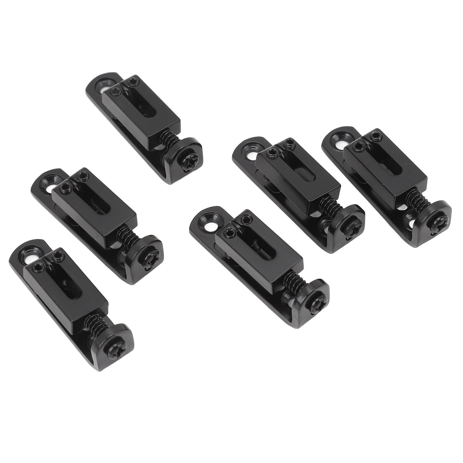 

6PCS Guitar Bridge Saddle Split Type Zinc Alloy Electric Guitar Saddle Replacement Black