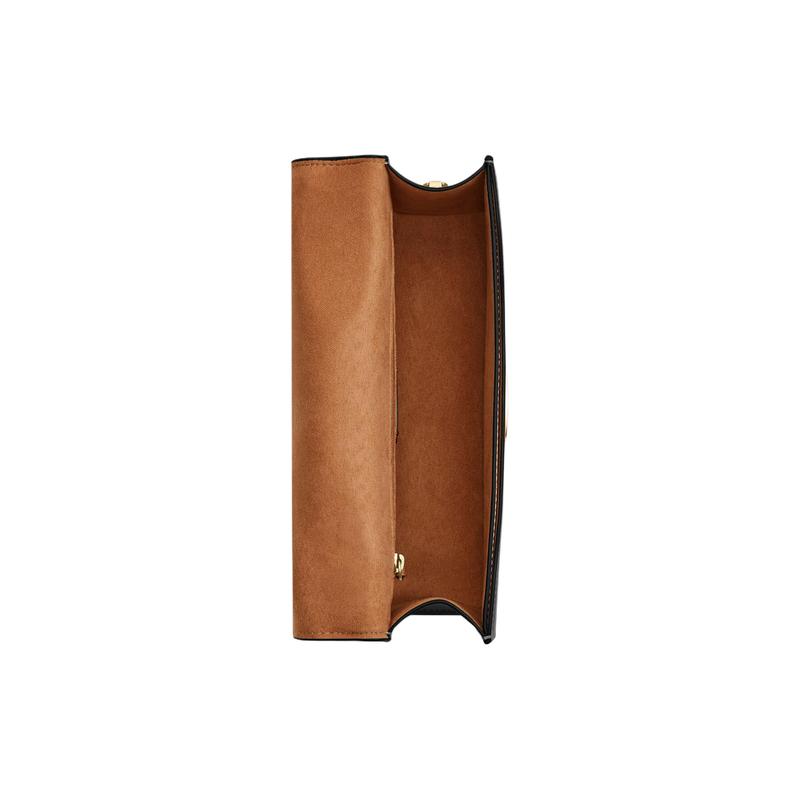 Coach Eliza 23 tinta unita tracolla non rimovibile borsa a spalla crossbody in pelle di vitello media da donna