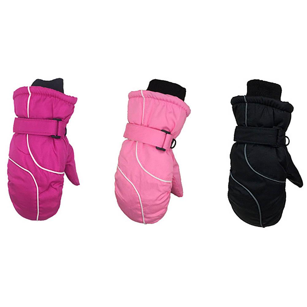 1 Pair Children Ski Mittens for Girls Boys Warm Winter Gloves Outdoor Waterproof Gloves