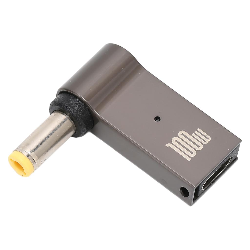 PD Charge Converter 100W 5A Type C Female to Male 5.5x2.5mm Aluminum Alloy Shell PD Charging