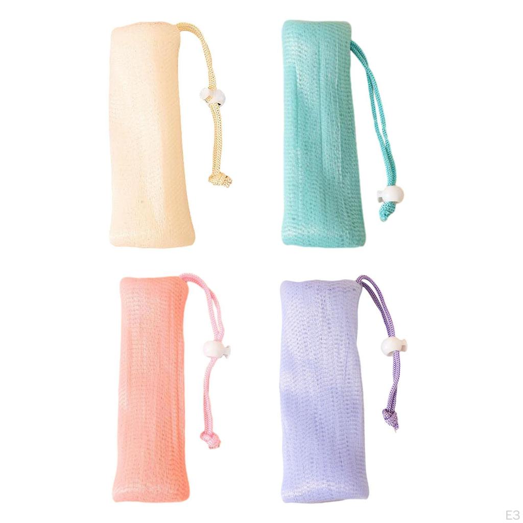 Bubble Mesh Bag, Soap Saver Exfoliating Bag for Bathing, Facial Cleanser, Body