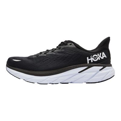 HOKA Clifton 8 2E Wide Black White Men Sneakers 1121374-BWHT