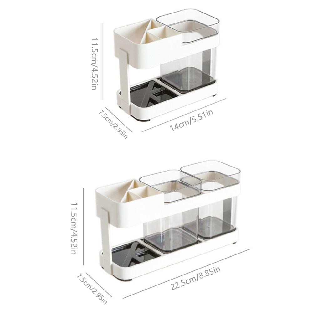 2-in-1 Toothpaste Rack Stand Multifunctional Mouthwash Cup Set Toothbrush Holder  for Men and Women