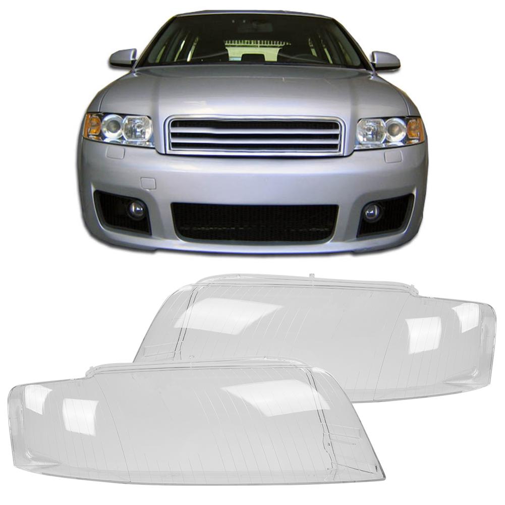 Pair Headlight Lens Cover Headlamp Lampshade Transparent Shell 8E0 941 029C Fit for A4 B6 20022005