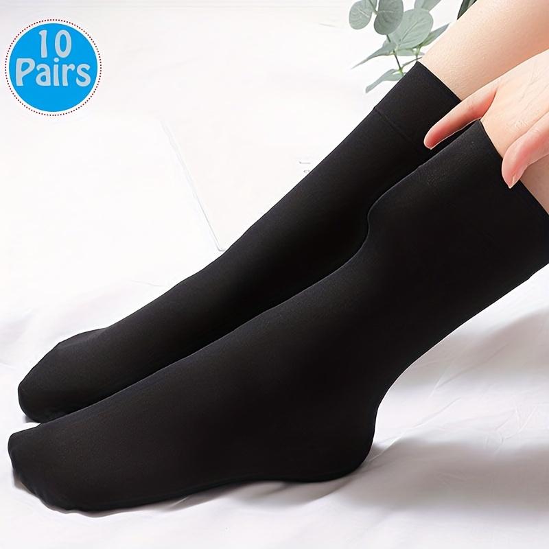 10PAIRS of Solid Tube Socks, Comfortable and Breathable, Men's and Women's Stockings and Stockings - the Perfect Choice for Autumn and Winter