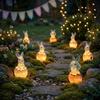 Easter Garden Ambient Light Button Battery Resin Garden Ornament Night Light