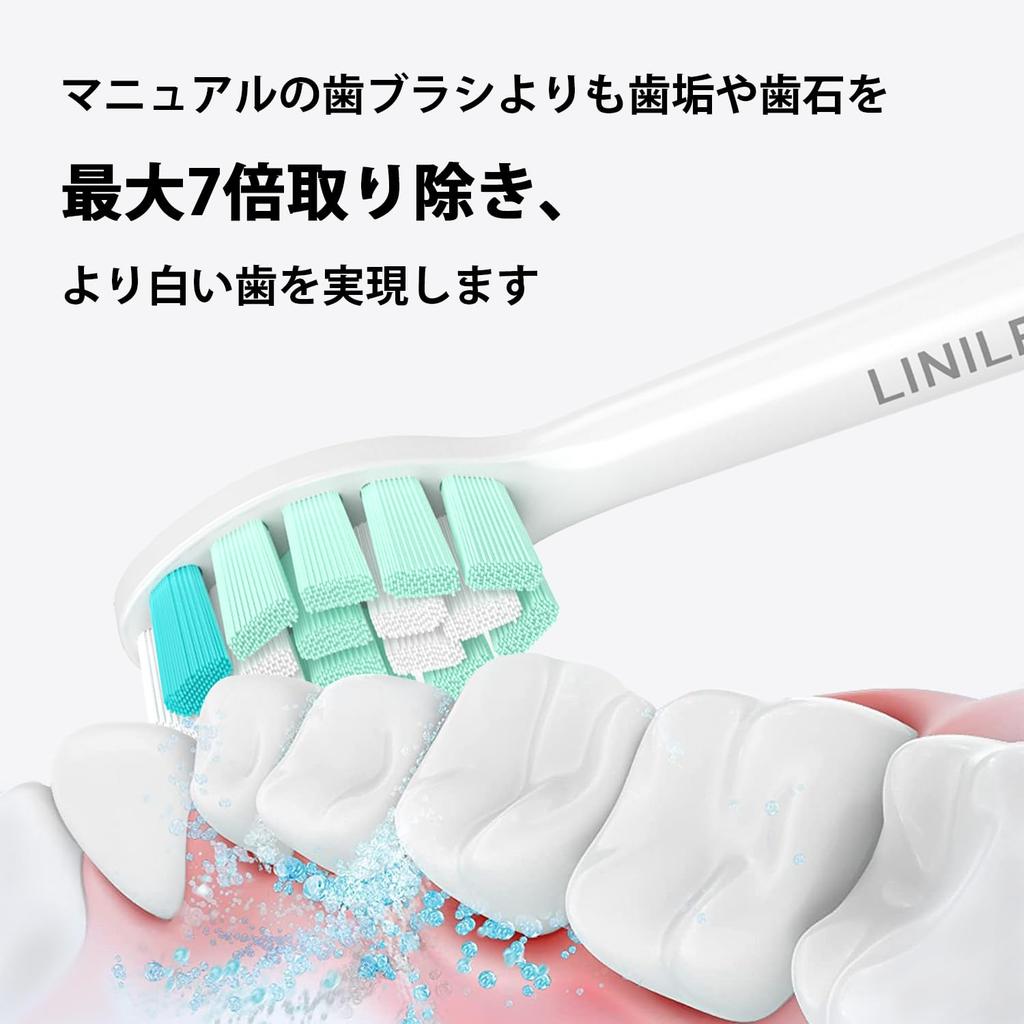 LINILEEA Compatible Philips Sonicare Electric Toothbrush Replacement Plaque Compatible with and Regular Pack of 8 Brushes, Removal, DiamondClean,