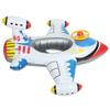 Inflatable Airplane Swimming Ring Inflated Plane Swim Float Seat with Steering Wheel for Kids