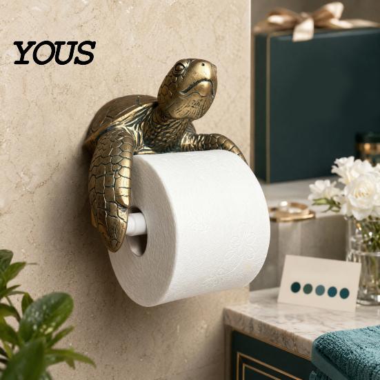 Turtle Design Bathroom Accessory Toilet Paper Roll Holder, Turtle/Shark Design, Wall Mount Holder Decor, Easy Install Durable 3D Printed Rack