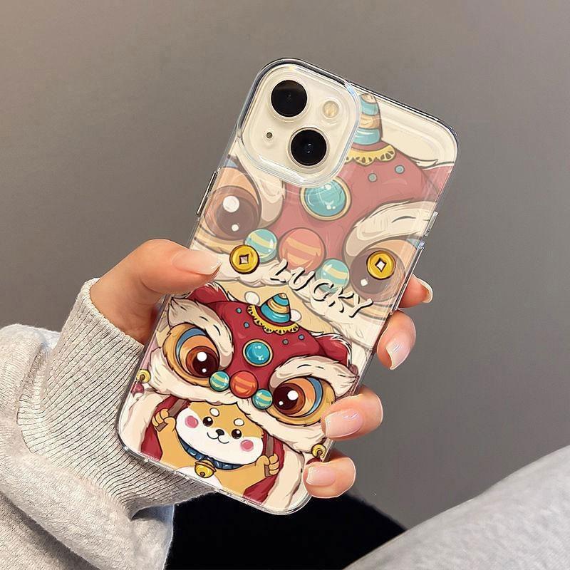 Good Luck Dragon Baby Iphone15 iPhone Case 14promax Silicone 13pro Transparent Soft 12 New Year Ins