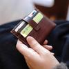 Heren Dames PU Leer RFID Kaarthouder Portemonnee Slank Minimalistisch Creditcard Case Kleine Portemonnee Drukknop Sluiting Zak Portemonnee Organizer