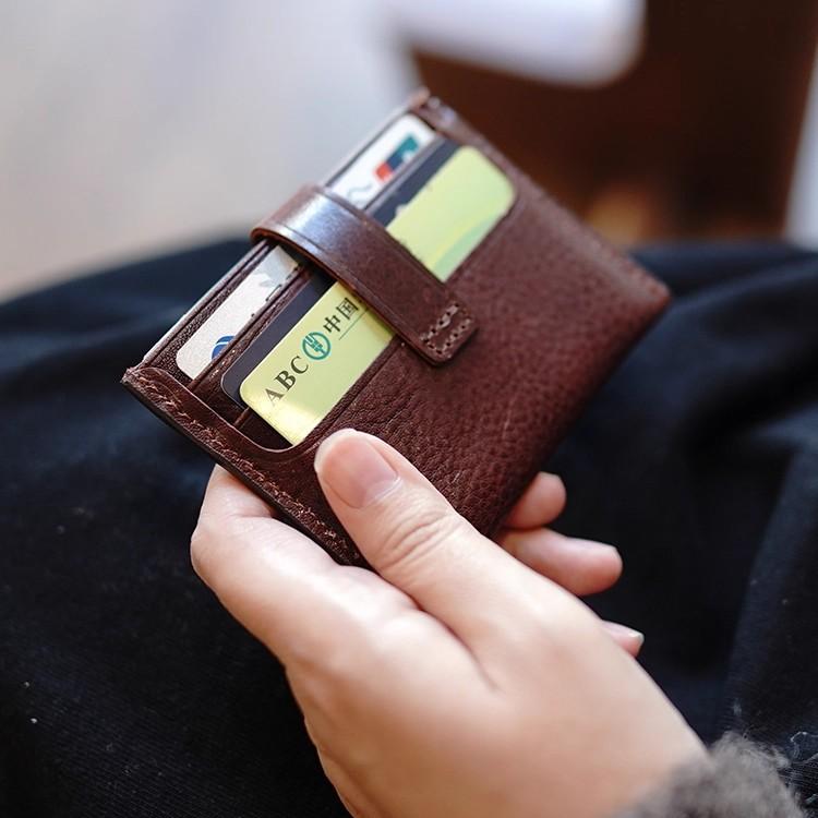 Heren Dames PU Leer RFID Kaarthouder Portemonnee Slank Minimalistisch Creditcard Case Kleine Portemonnee Drukknop Sluiting Zak Portemonnee Organizer