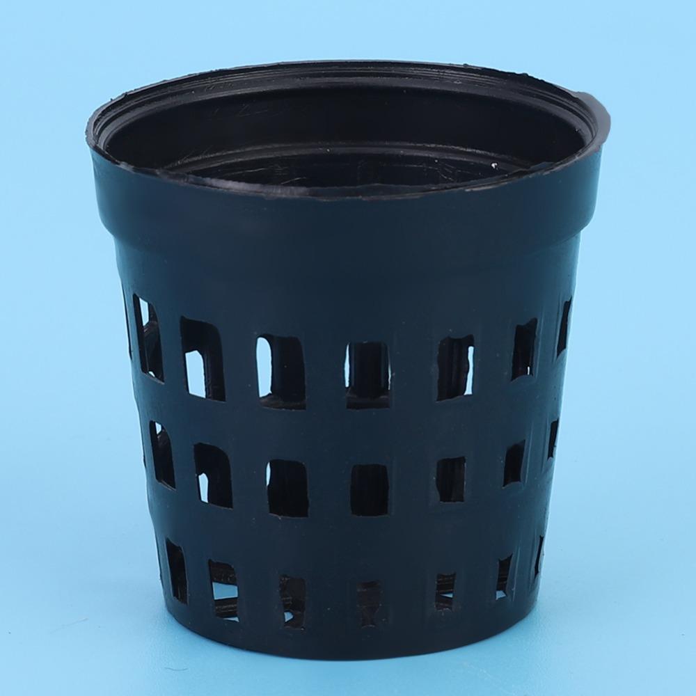 30pcs With Holes Aquarium Planting Basket Black Hydroponic Net Pot Hydroponics System