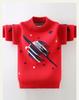 Boys' Fleece-Lined Round Neck Korean-Style Sweater: Thick Knitwear for Autumn and Winter