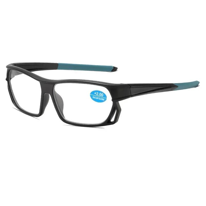 Square Frame Fashion Sports Model Anti-Blue Light Presbyopia Glasses Hd Ultra-Light Elderly Reading Glasses Eye Protection
