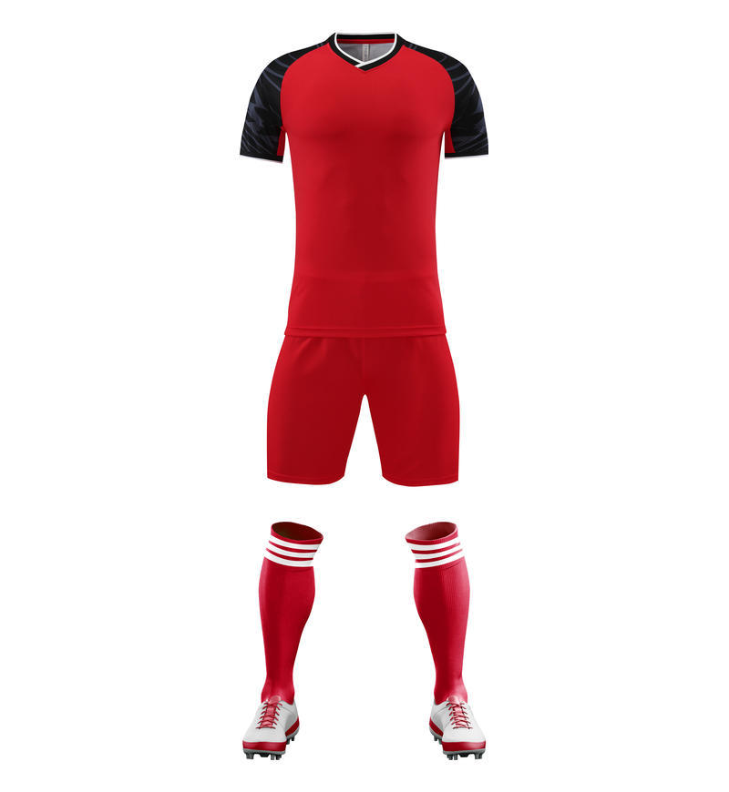 

Football Uniform Game Suit Team Uniform Boys Summer Breathable Training Uniform Loose Fit 2403 3XS красный