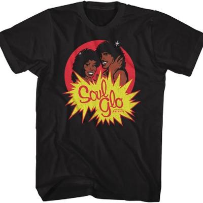 Coming To America T Shirt Soul Glo Mens Black Short Sleeve T Shirt 80s Movies Vintage Style Graphic Tees