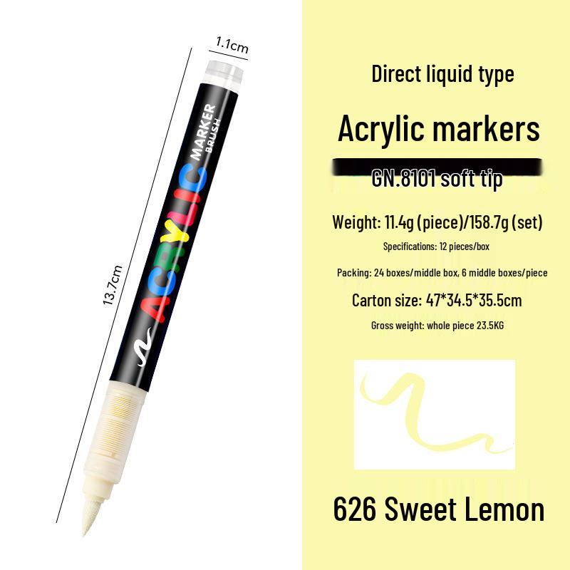 Guangna 8101 Liquid Acrylic Marker Pen, 120/240 Colors, Soft Tip for Student Art & DIY Graffiti