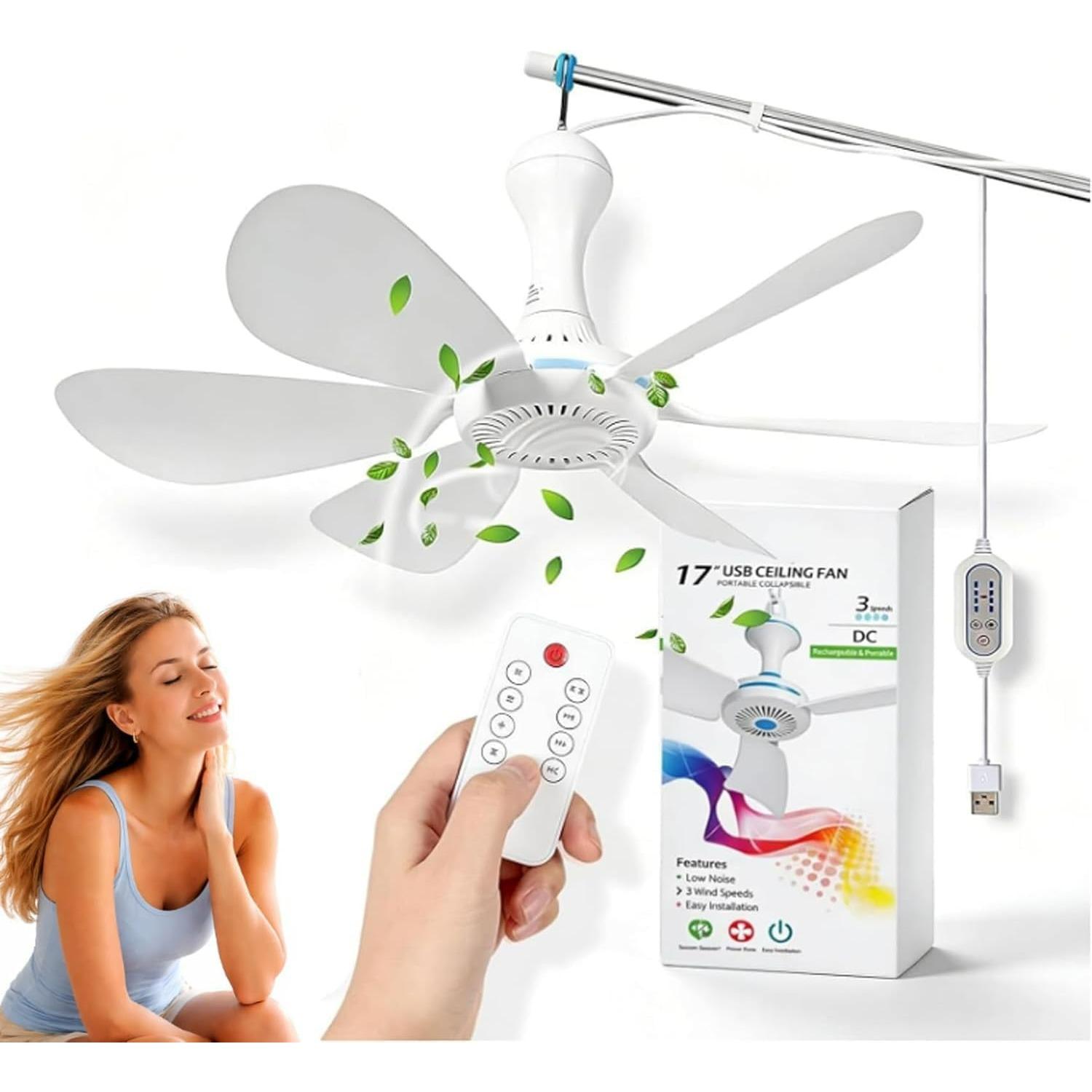 

Upgraded Collapsible Ceiling Fan for Cruise Ship,Portable USB Hanging Fan with 6 Blades,Quiet Collapsible Ceiling Fan,4 Speeds for Cruise Cabin Z1