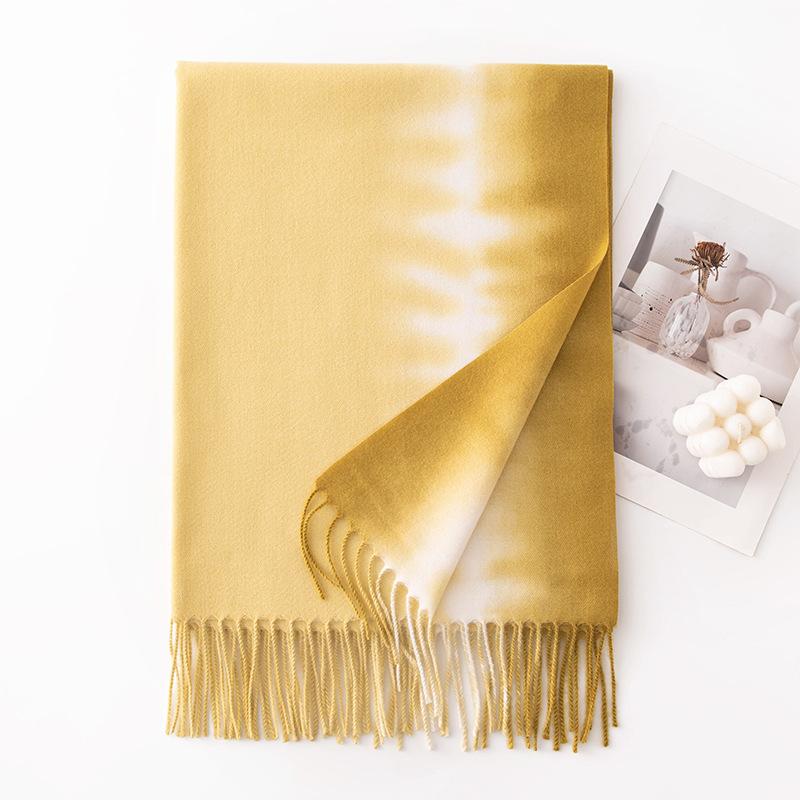 New Autumn and Winter Scarf for Girls A High End Shawl A Faux Cashmere Dopamine Couple's Warm Scarf