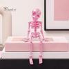Gothic Fridge Magnet 3D Printed Skeleton Refrigerator Magnet, Poseable Figurine with Human Movable Joints, Halloween Decoration Toy Joints