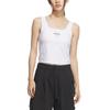Adidas Sportswear SS25 Rib Slim Tank Top Casual Comfortable Round Neck Sleeveless Sports Vest Women Tops White KE5798