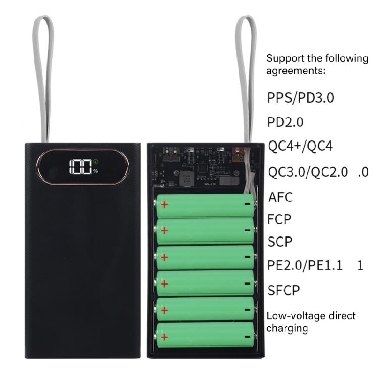 Assembly Power Battery Case for 12PCS 18650 Cells Spring Loaded Contacts Not Require Soldering High Capacity Output