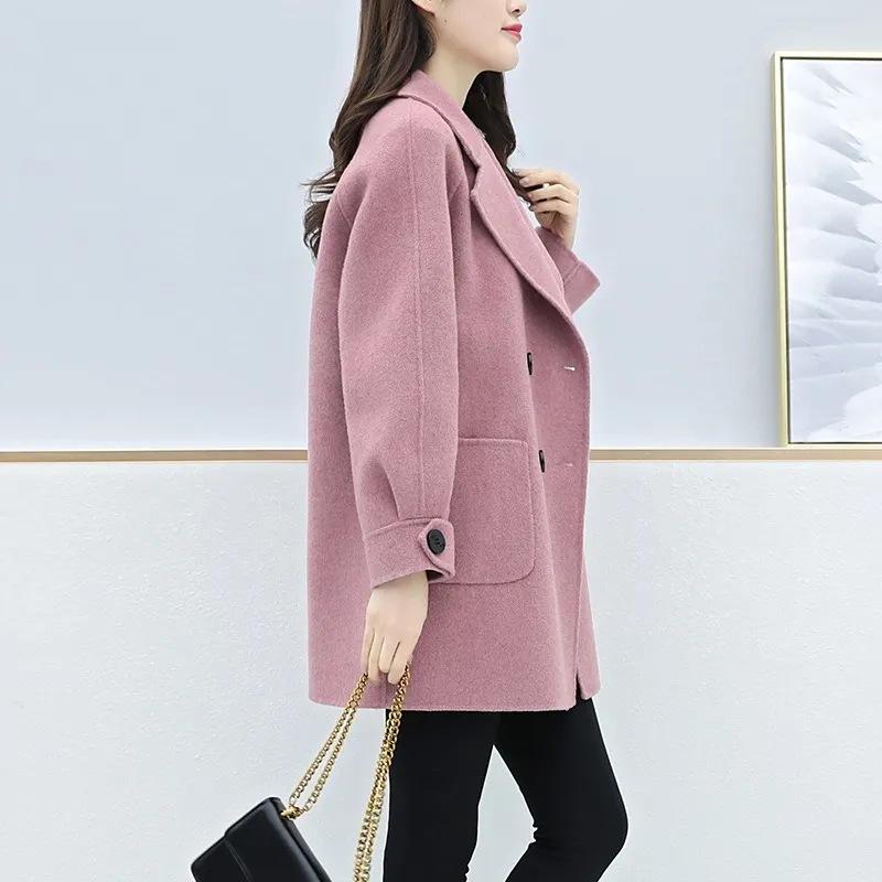 2024 Autumn/Winter Plus Size Slimming Wool Coat for Petite Women