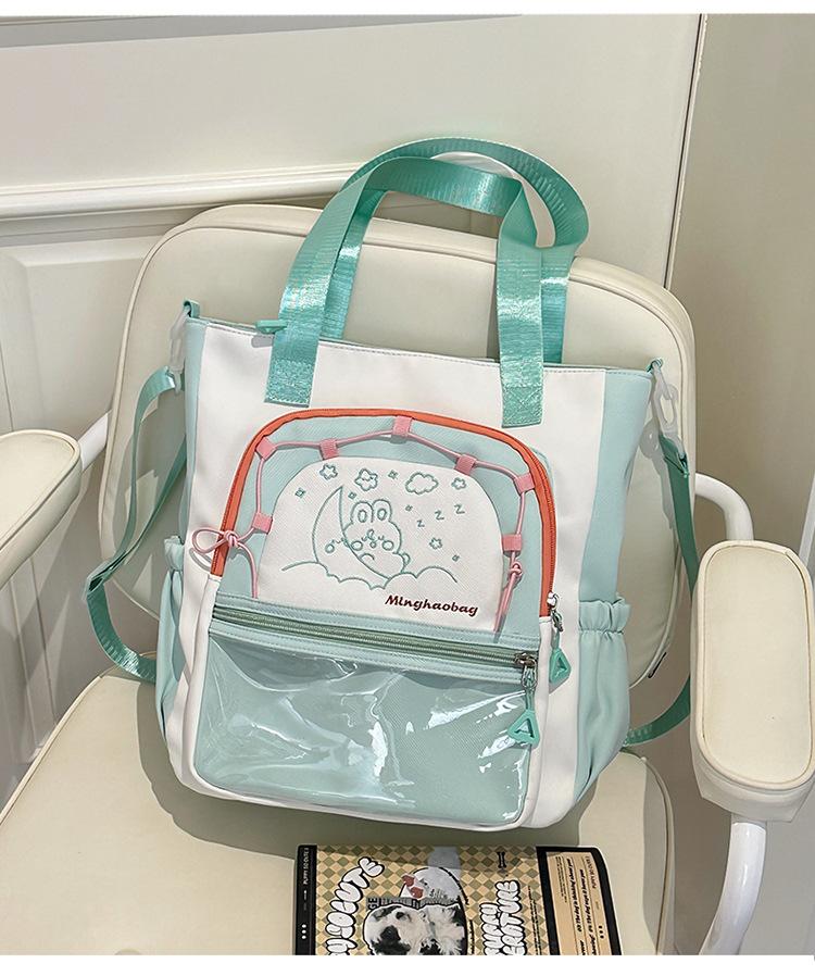 

Школьная сумка нишевая высокоценная сумка-тоут японская контрастная цветная сумка-батон повседневная милая сумка-мессенджер студенческая милая косметичка