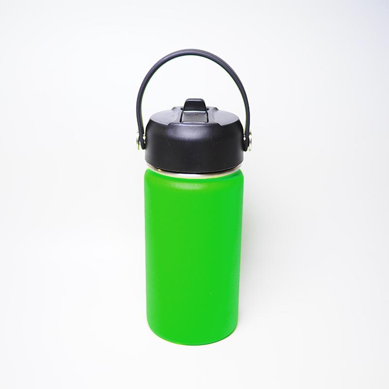 Classic Insulated Stainless Steel Water Bottle Double Wall Tumbler Leak-Proof Silicone Straw Re-usable Carry Handle 6-12 Hours 301-400ml