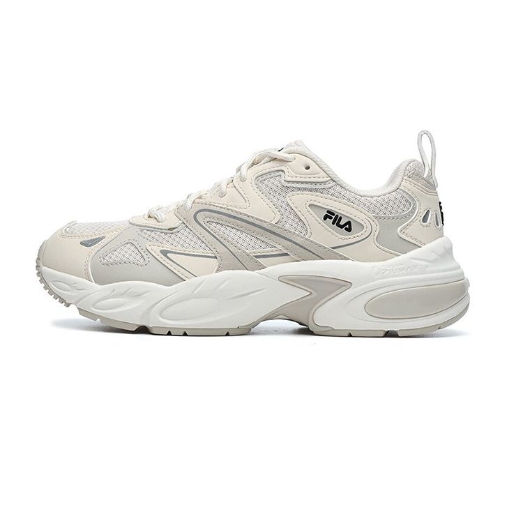 FILA Heritage Running Retro Mesh Synthetic Leather Low Top Casual Running Shoes Women sneaker Off-White F12W141122FWR