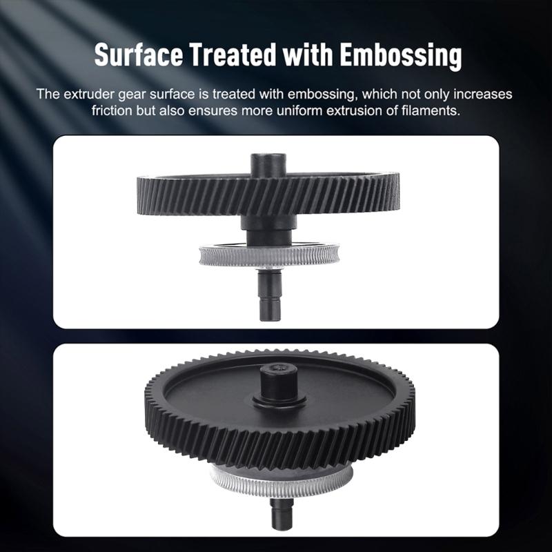 3D Printer Replacement Extruder Gear Management for H2D Hardened Steel Extruder Gear Assembly 3D Printer Accessories