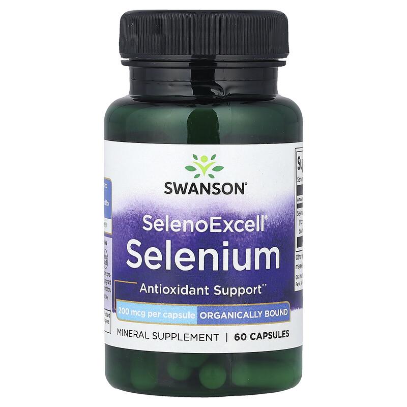 SelenoExcell®, Selenium, 200 mcg, 60 Capsules