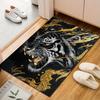 Fierce Tiger with Gold Accents Patterned Carpet, Suitable As a Non Slip Play Mat for the Living Room and Bedroom Sofa