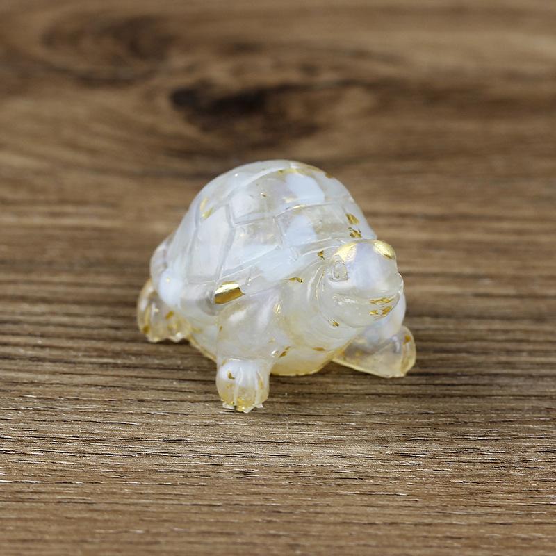 Creative Artificial Fish Turtle Dolphin Jewelry Beautiful Koi Fish Turtle Dolphin Natural Crystal Fish Table Car Home Decoration Gift for Friends