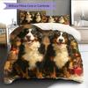 Bernese Mountain Dog Pattern Bedding Home Decoration Birthday Gift (1 * Duvet Cover + 2 * Pillowcase, Without Core)