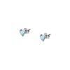 Brincos Prata Com Zircônias Azul Claro LPS01AWV29 Para Mulheres