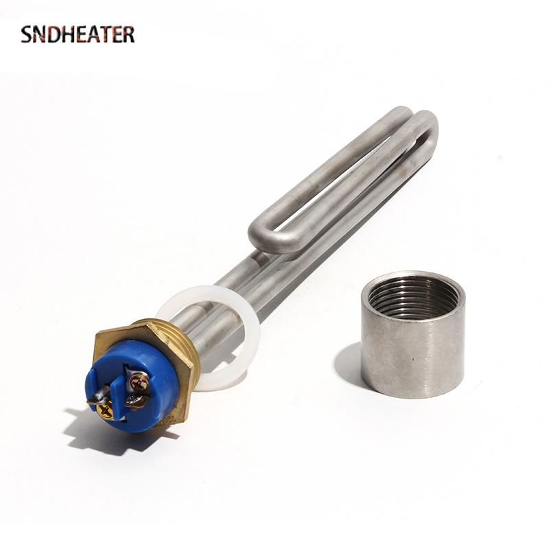 SNDHEATER G1 NPT Copper Thread 110V 220V 380V Immersion Water Heating Element 1KW-6KW Folded Tube Solar Underwater Heater Boiler