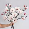 Handmade Simulation Big Magnolia Real Touch Faux Magnolia Branch  Mother's Day Gift